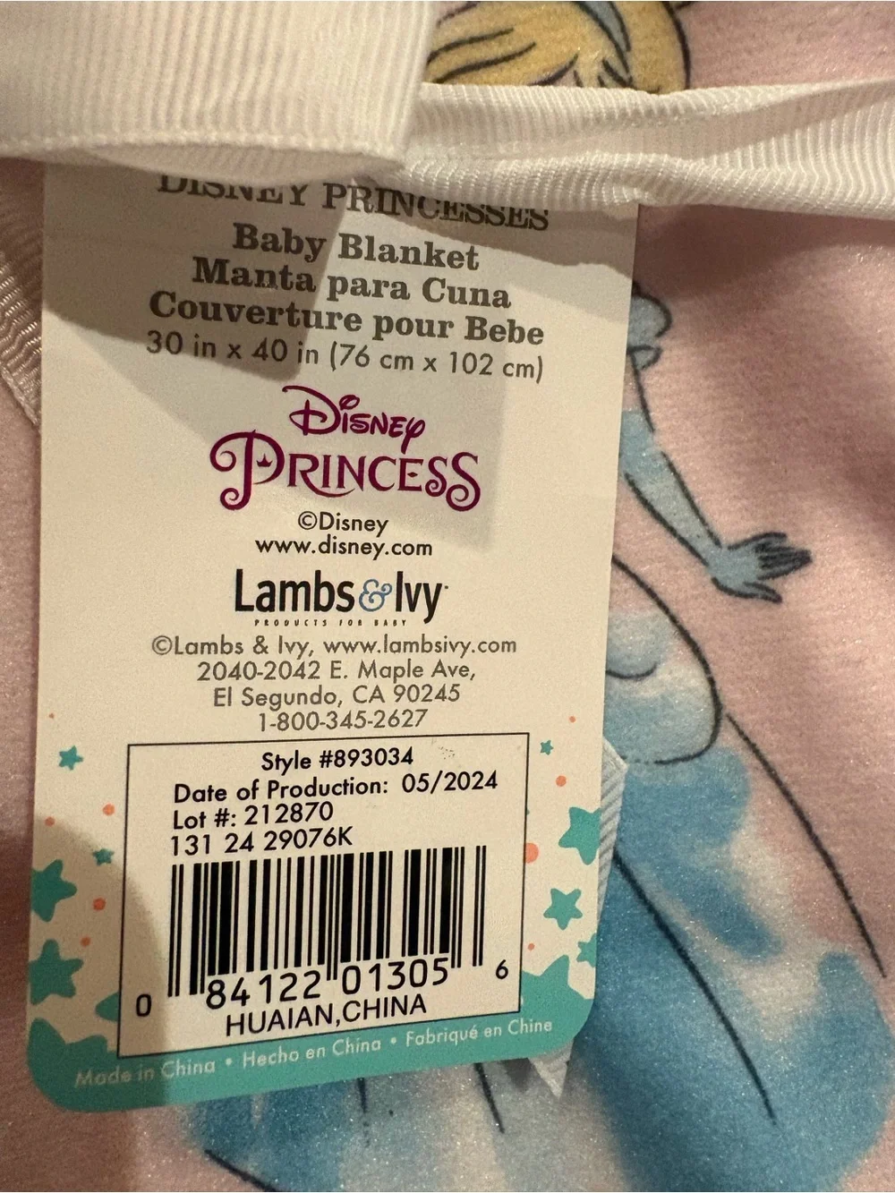 Disney Princess Baby Blanket by Lambs & Ivy